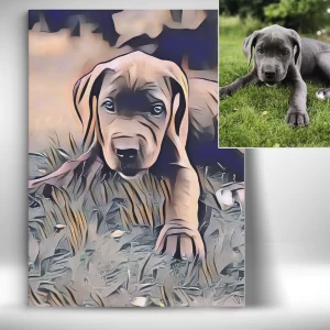 Fotoobraz domází mazlíček vektorizace